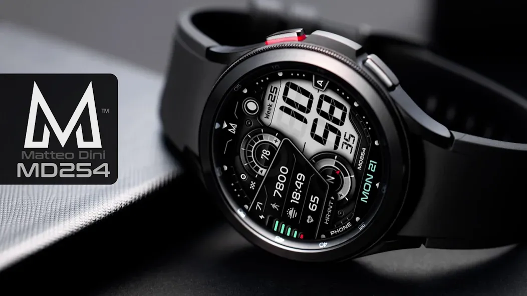 MD254 Digital watch face screenshot 1
