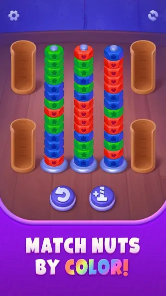 Nuts UP! Bolts Sort Puzzle screenshot 1