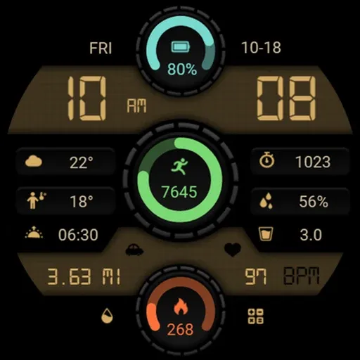Triple Circular Classic Watch screenshot 8