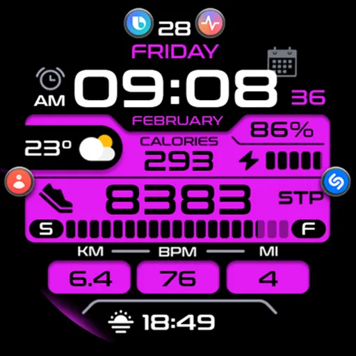 OMG 193 Digital Watch Face screenshot 28