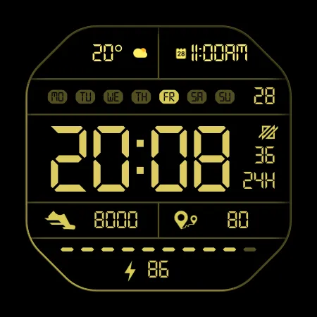 DADAM41: Retro LCD Watch Face screenshot 20