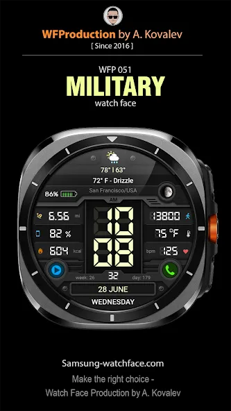 WFP 051 Military watch face screenshot 1