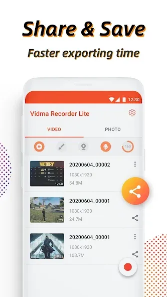 Vidma屏幕录制:专业录制游戏直播、高清录屏工具、一键截图 screenshot 7