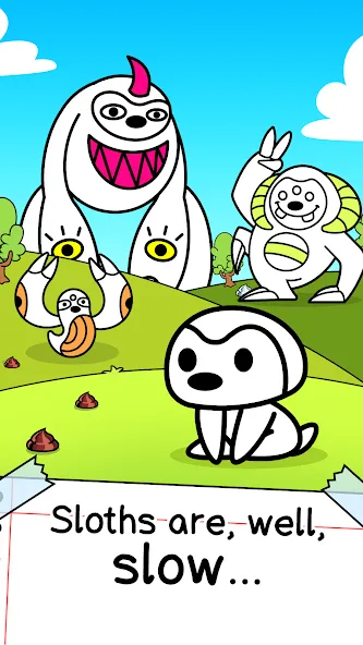 Sloth Evolution: Merge Game screenshot 1