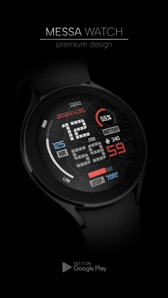 Minimal Digital Watch Face PRO screenshot 2