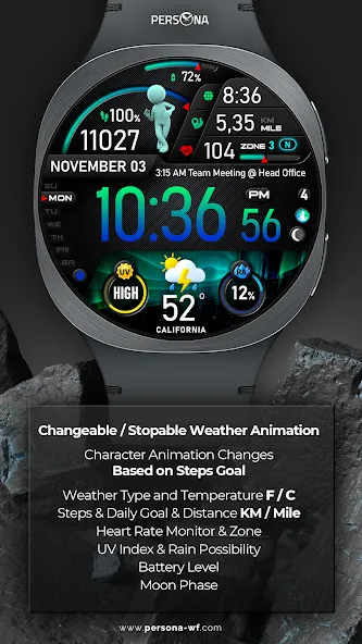 PER23 Platinum Watch Face screenshot 35