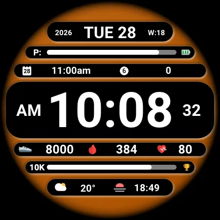 DADAM129: Digital Watch Face screenshot 23