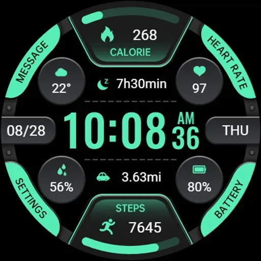 Ink Green Arc Data ZKin Watch screenshot 41