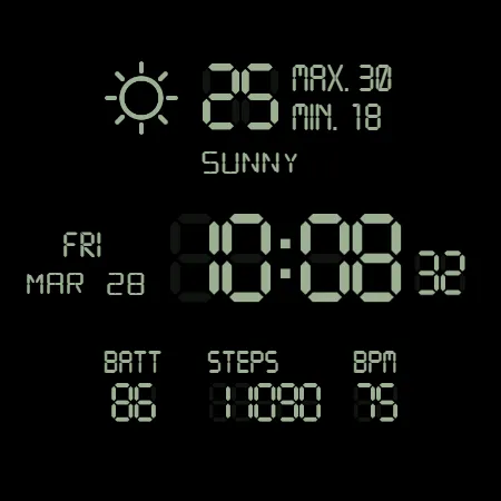 LCD Watch face screenshot 17