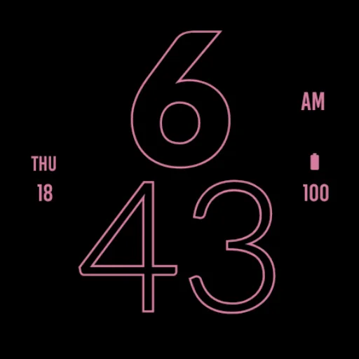 Pink Blue Large Watch Face screenshot 7