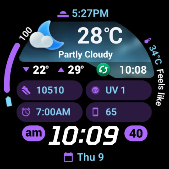 PRADO 95 Weather Watch Face screenshot 14