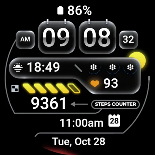 Digital Watch Face - OMG 02 screenshot 24