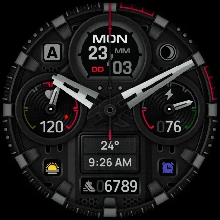 SH072 Watch Face, WearOS watch screenshot 9
