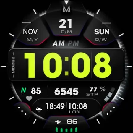 MD282 3D Digital watch face screenshot 12