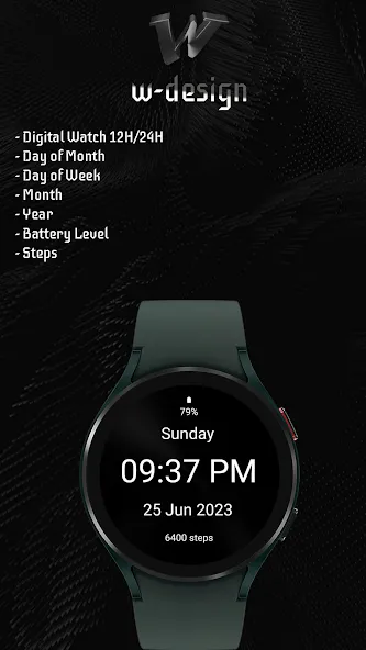 W-Design WOS108 - Watch Face screenshot 2