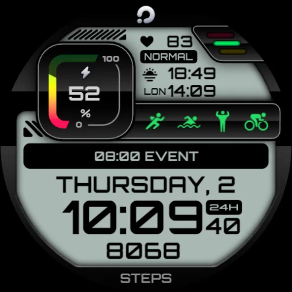PRADO 03 Digital Watch Face screenshot 8