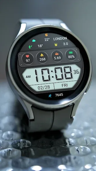 ZKin WatchFace Half Screen LCD screenshot 5