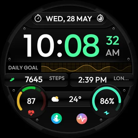 TVV Sport 8 Digital Watch Face screenshot 11