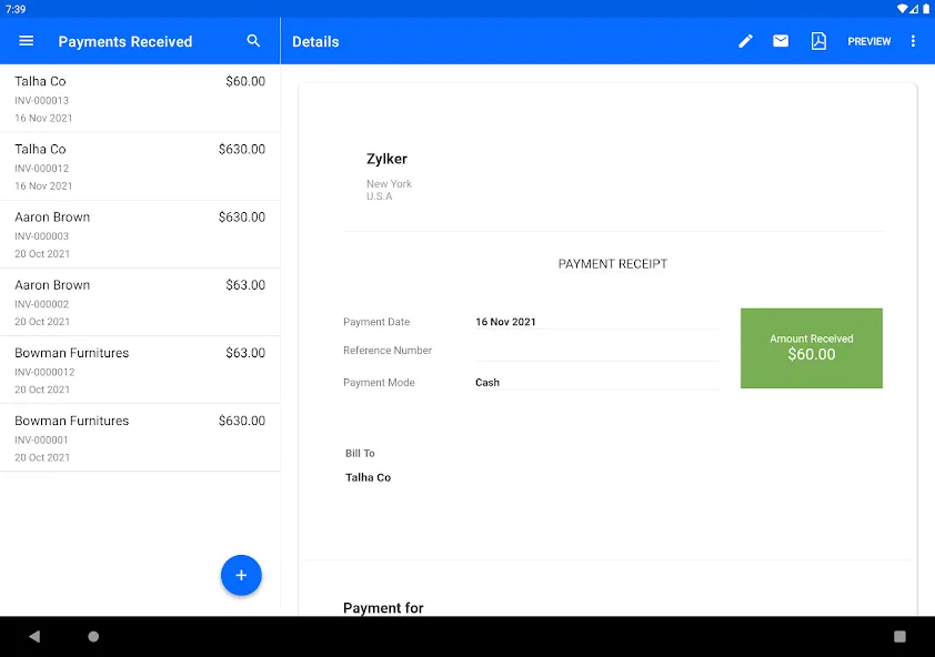 Zoho Invoice - Facturas Fácil screenshot 10