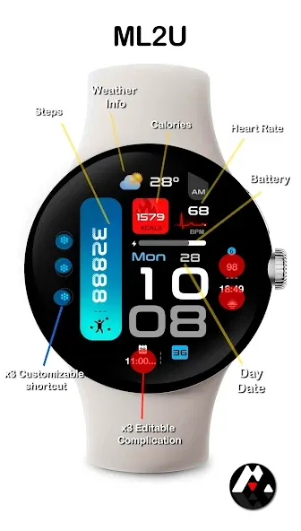 ML2U 248 Watch Face screenshot 2