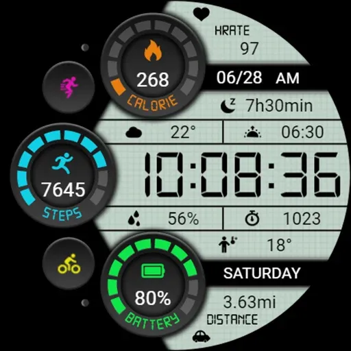 Retro Functional LCD ZKinWatch screenshot 6