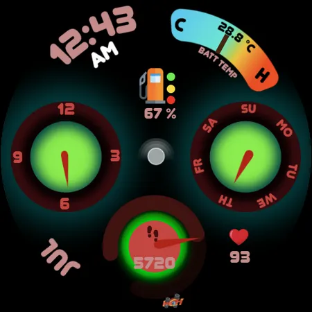 Speedometer WatchFace SMA 17 screenshot 26