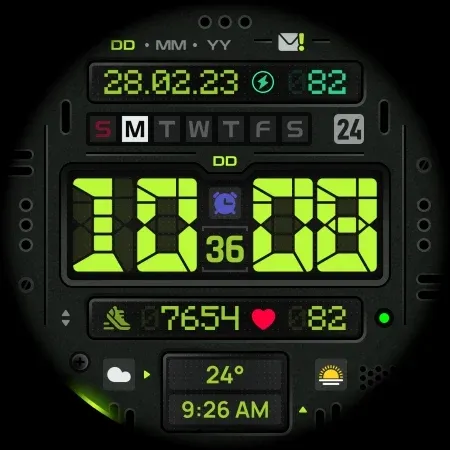 SH089 Watch Face, WearOS watch screenshot 14