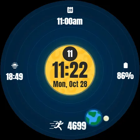 Solar System Orbit Watch Face screenshot 34