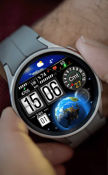 moon&earth themed watchface screenshot 2
