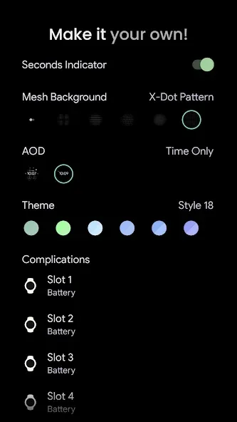 Pixel OLED: Watch face screenshot 2