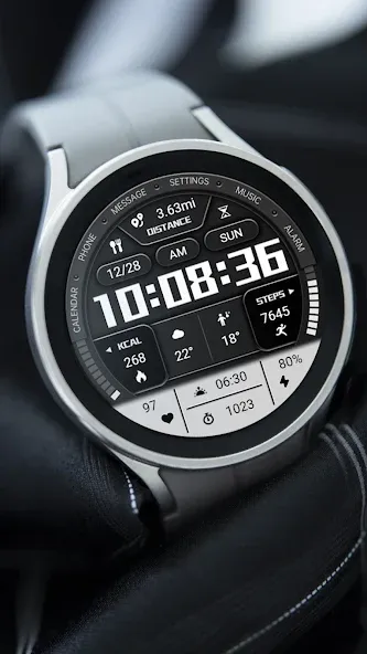 【ZKin】Ink White Text Clock screenshot 5