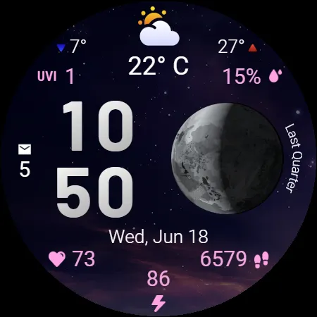 Moon & Weather watchface screenshot 9