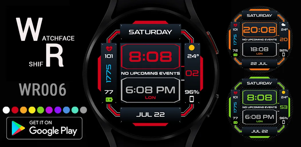 WR 006 Duo Digital Watch Face screenshot 1