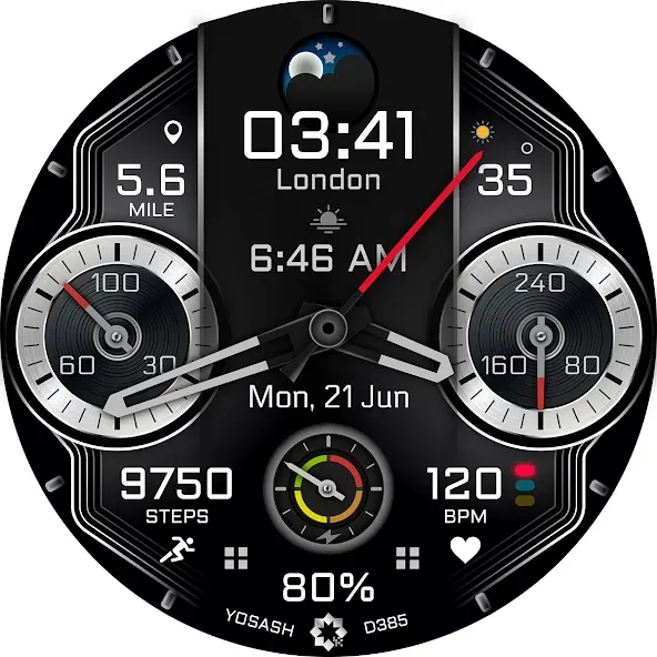 D385 Analog Watch face screenshot 31