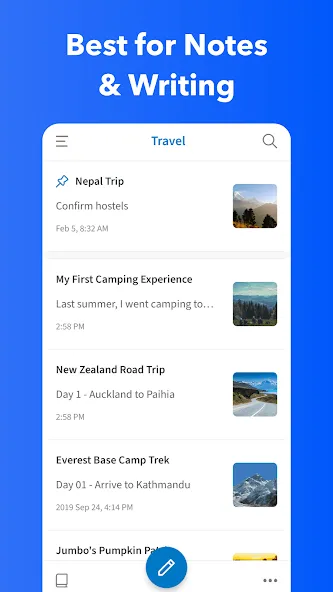 UpNote: notas, diario, todo screenshot 1