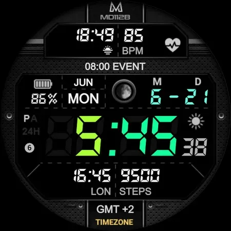 MD112B Digital watch face screenshot 29
