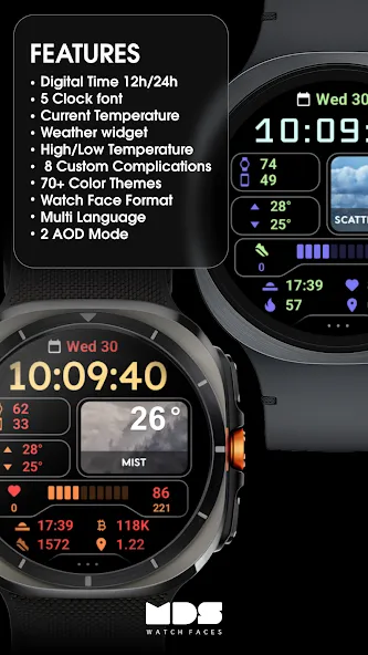 MDS01 Digital Watch Face screenshot 3