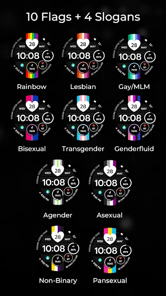 TVV Pride 2 Digital Watch Face screenshot 3