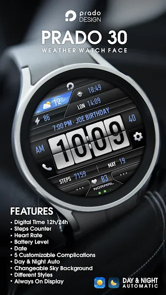 PRADO 30 Weather Watch Face screenshot 1