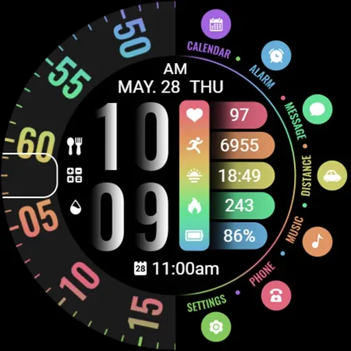 Half Screen Rainbow ZKin Watch screenshot 41