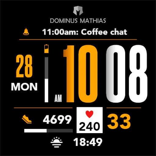 DM145 Big & Bold Watch Face screenshot 1