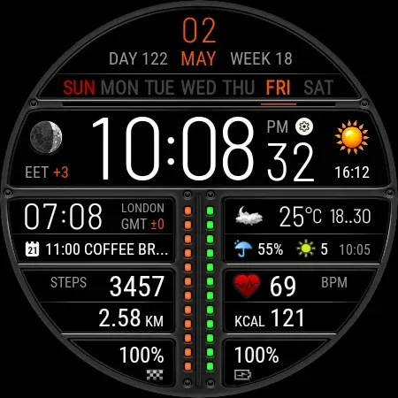 Futorum H6.5 Digital watchface screenshot 21