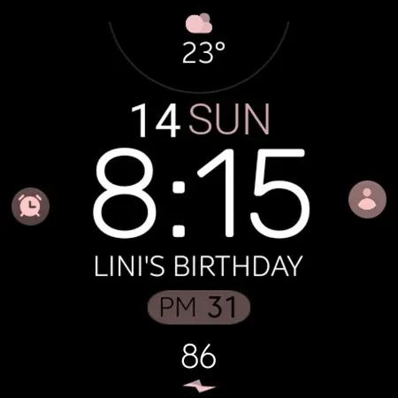 Battery Rose Gold watch face screenshot 11
