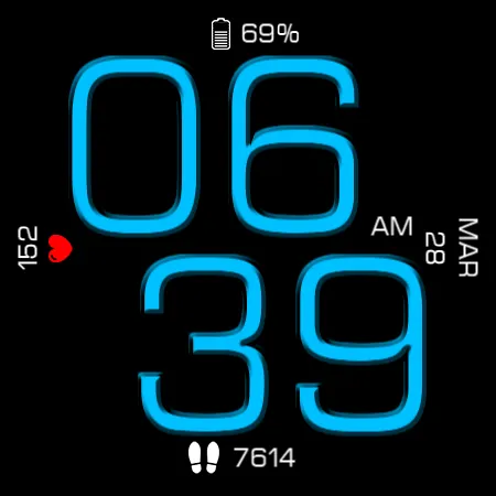Key WF14 Digital Watch Face screenshot 25