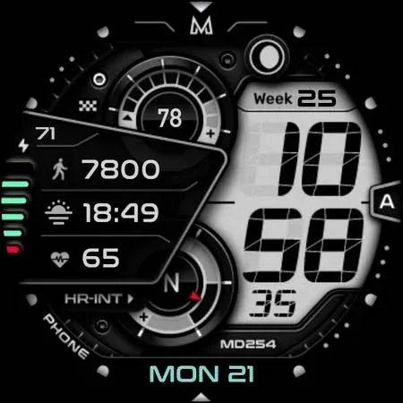 MD254 Digital watch face screenshot 9