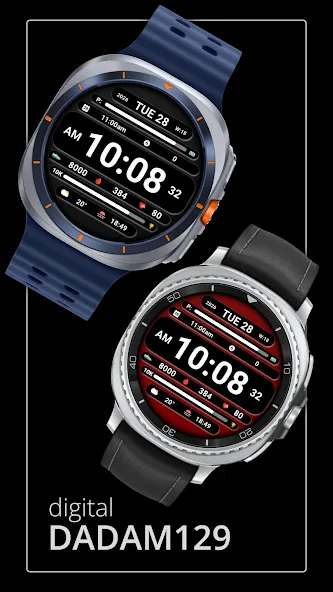 DADAM129: Digital Watch Face screenshot 1