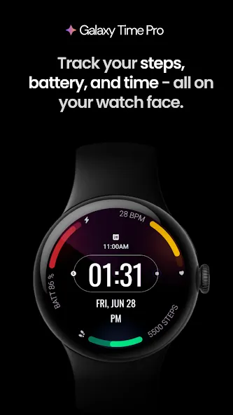 Galaxy Time Pro: Watch face screenshot 4