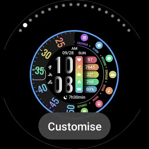Half Screen Rainbow ZKin Watch screenshot 43