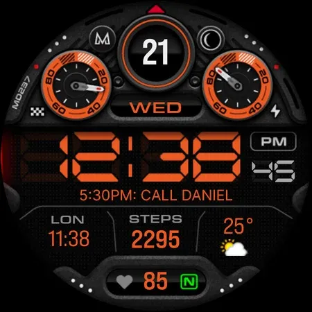 MD237 Digital watch face screenshot 35