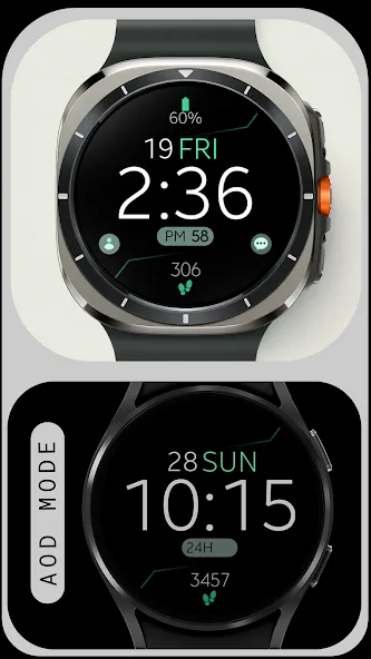 Digital Black v4 watch face screenshot 5